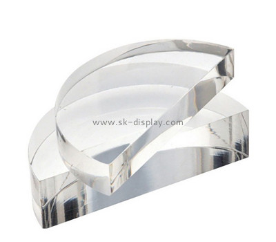 Custom half round clear perspex display block AB-099