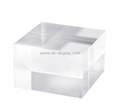 Lucite item manufacturer custom acrylic polished pedestal stand riser solid base AB-289