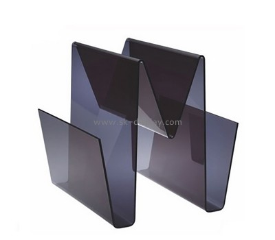 OEM custom plexiglass magazine rack W shape BD-1074