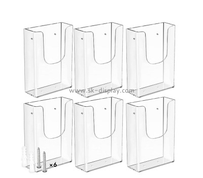 Perspex products supplier custom acrylic wall mounted literature holders BD-1160
