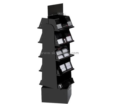 OEM custom floor standing acrylic makeup display rack cosmetic display shelf CO-734