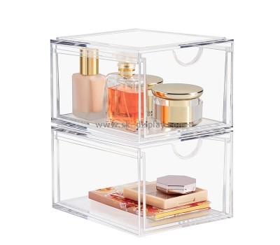 Clear acrylic make up box with two drawers CO-060