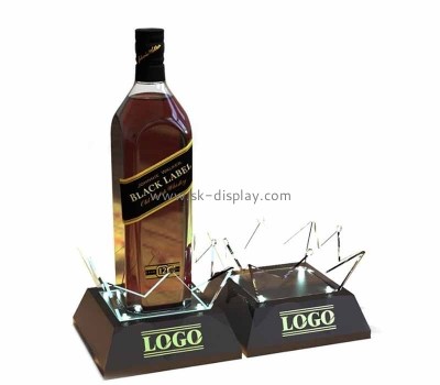 Plexiglass display manufacturer custom acrylic LED luminous display base wine display stand KLD-083