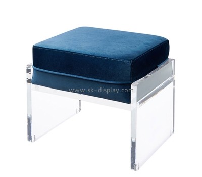 Acrylic display manufacturer custom plexiglass makeup stool with cushion AFS-585
