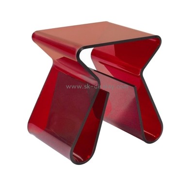 Acrylic furniture manufacturer custom plexiglass side coffee table with magazine holders AFS-569