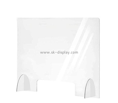 Plexiglass display supplier custom acrylic sneeze guard for counters reception protection barrier ASG-028