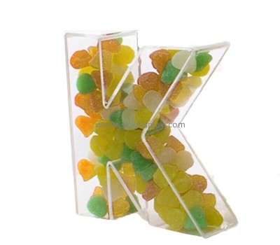 Lucite display manufacturer custom acrylic letter shape candy show case FD-464