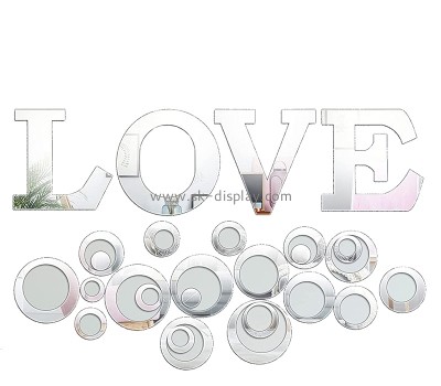 China plexiglass manufacturer custom acrylic wall family decor LOVE 3D mirror sticker MA-107