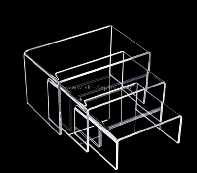 Plexiglass display supplier custom acrylic 3 tiers shoe display risers SSD-060