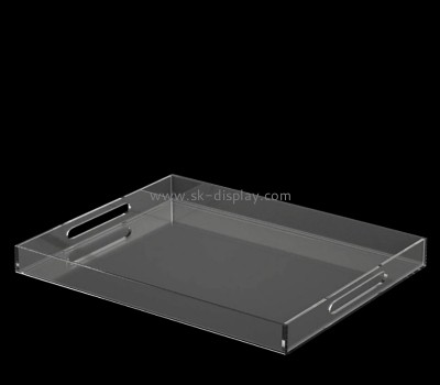 Perspex products supplier custom acrylic coffee serving tray with handles STS-203