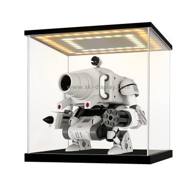 Acrylic box supplier custom lucite assemble action figures toys LED display case LDD-098