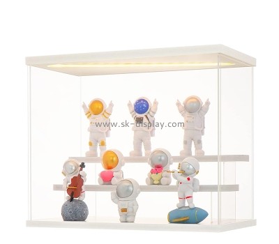 Plexiglass box manufacturer custom acrylic 3 tier LED showcase for Pop figures collectibles LDD-099