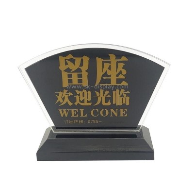 China perspex supplier custom acrylic fan shapped welcome reserved sign BD-1164
