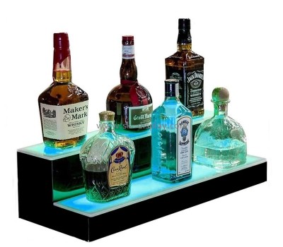 China plexiglass manufacturer custom acrylic LED wine cocktail display stand KLD-091