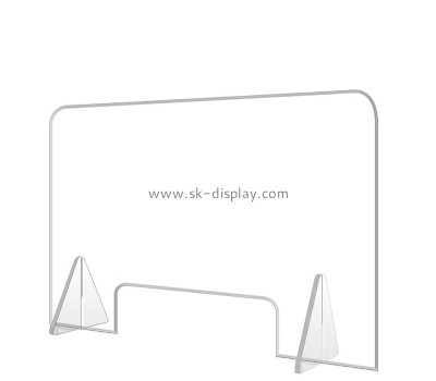 Plexiglass products manufacturer custom acrylic protective freestanding sneeze guard ASG-033