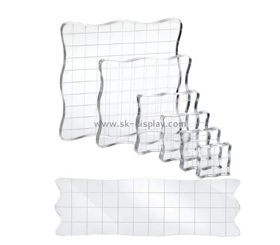 Lucite item supplier custom acrylic stamp blocks assorted sizes CA-103