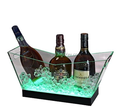 Acrylic display manufacturer custom plexiglass LED ice bucket for bar party WD-197