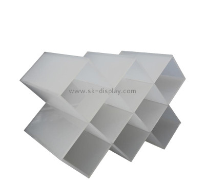 Acrylic display supplier custom plexiglass wine rack countertop lattice freestanding WD-198