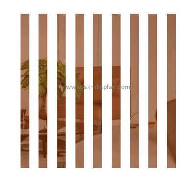 Acrylic display manufacturer custom plexiglass striped design mirror wall stickers MA-114