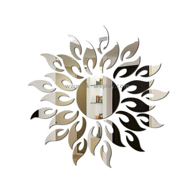 Acrylic products manufacturer custom lucite 3D sunflower mirrors wall stickers MA-118