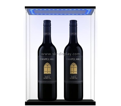 China plexiglass manufacturer custom acrylic bottle display case with LED light LDD-106