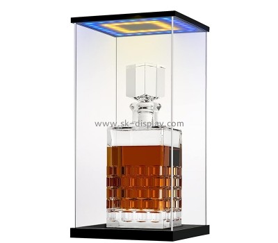 Acrylic boxes manufacturer custom plexiglass wine bottle LED showcase LDD-107