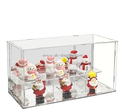 China perspex supplier custom acrylic 2 tier display case for collectibles DBS-1273