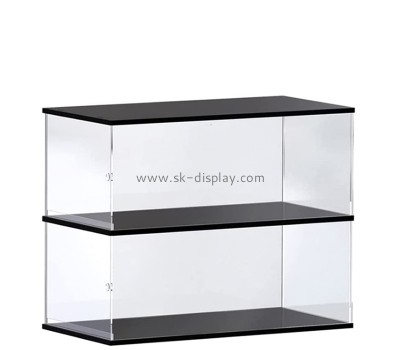 Perspex display manufacturer custom acrylic 2-shelf display case DBS-1270