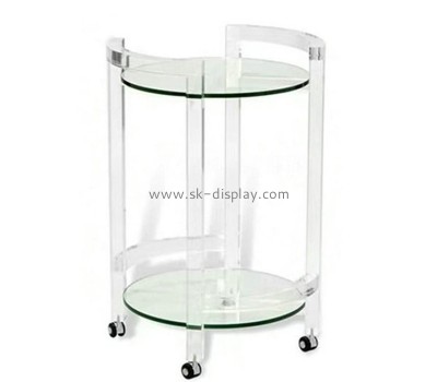 Custom acrylic serving cart with wheels AFS-601