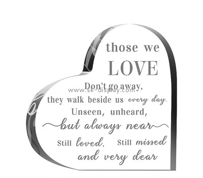 Custom acrylic heart condolence remembrance gift CA-110