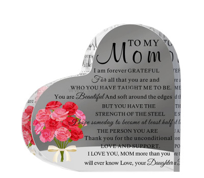 Custom acrylic heart mom gift birthday gift CA-113