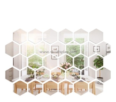 Custom acrylic hexagon mirror wall stickers MA-125
