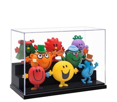 Custom acrylic 3 tiers toys collection display box DBS-1281
