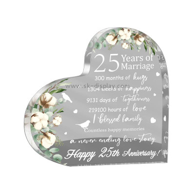 Custom acrylic heart marriage gift for wife husband AB-314