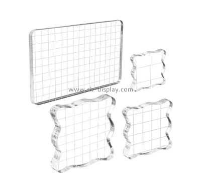 Custom acrylic stamping blocks tools with grid lines AB-317