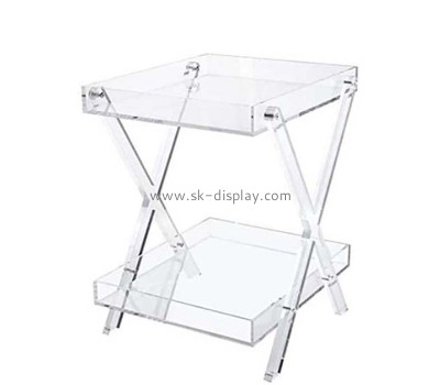 Custom acrylic 2 tiers foldable tray table AFS-610