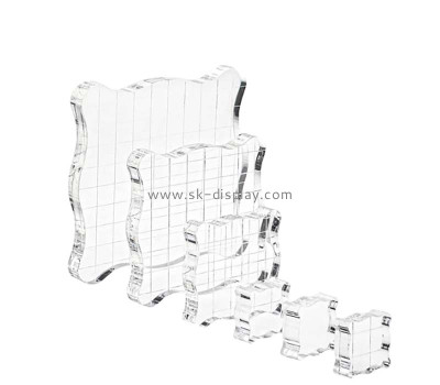 Custom acrylic stamp blocks set with grid lines CA-120