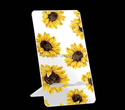 Custom acrylic cute phone stand with sunflower pattern PD-269