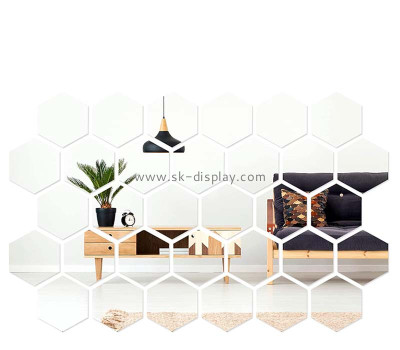 Custom acrylic hexagon mirror wall stickers MA-133