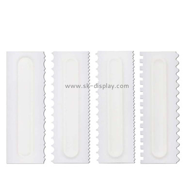Custom wholesale acrylic cake sawtooth comb scraper FD-502