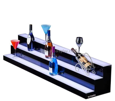 Custom wholesale acrylic 3 tier LED commerical bar liquor display stand WD-230