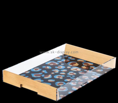 Custom wholesale acrylic tabletop serving tray STS-244