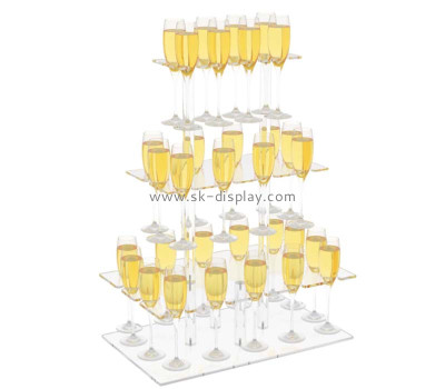 Wholesale custom acrylic champagne tower wine glass stand holder WD-252