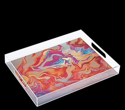 Wholesale custom acrylic UV printing tray with handles STS-264
