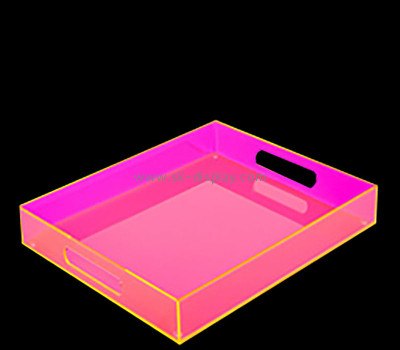 Wholesale custom acrylic organizer tray with handles STS-266