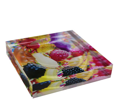 Wholesale custom acrylic block UV printing sweet bowl CA-169
