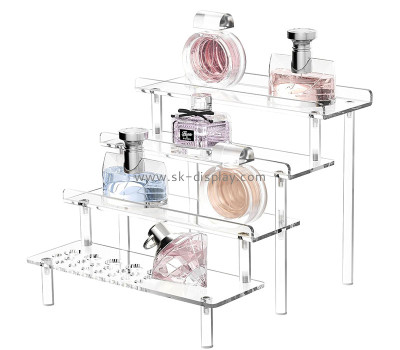 Wholesale custom acrylic 4-tier cologne riser display shelf CO-836