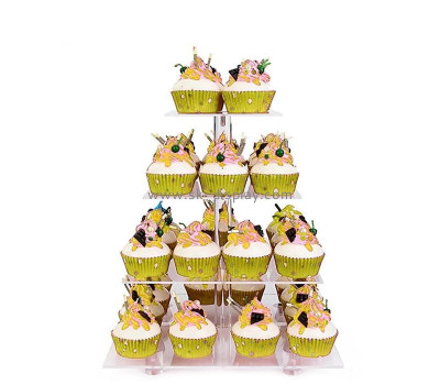 Wholesale custom acrylic 4-tier cupcake display stand FD-535