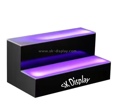 Wholesale custom acrylic 2-tier wine bottle LED display rack WD-264