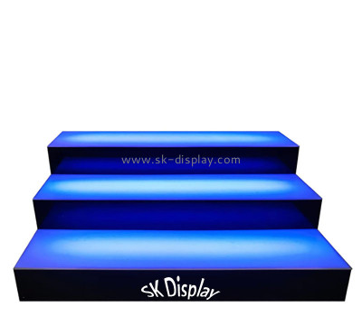 Wholesale custom acrylic 3-tier wine LED display shelf WD-265